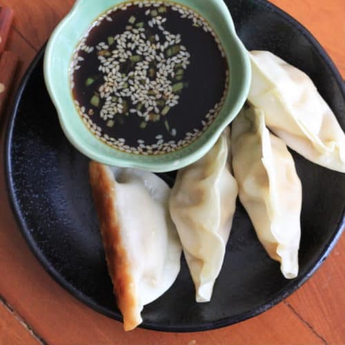 Pork Gyoza With Honey Soy Dipping Sauce Inquiring Chef