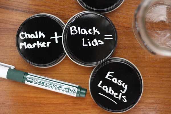 using chalk markers to mark storage lids