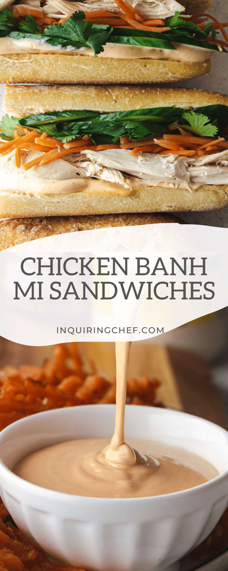 chicken banh mi sandwiches