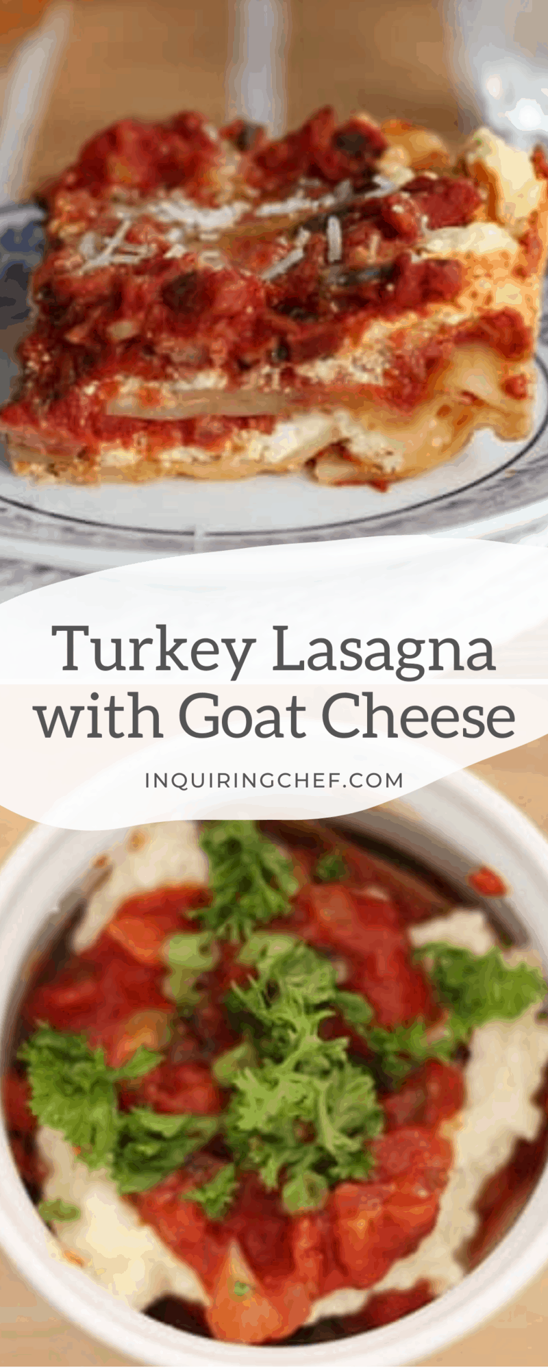 turkey lasagna with goat cheese