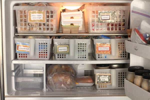 freezer organizing