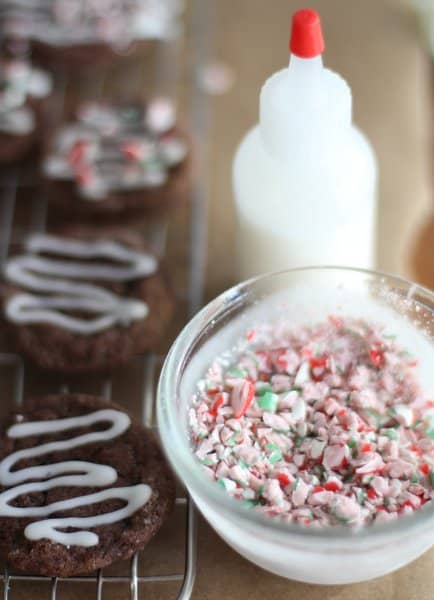 a bowl of crushed candy canes