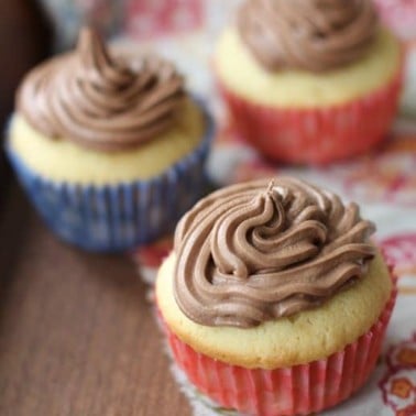 nutella frosting on cupcakes