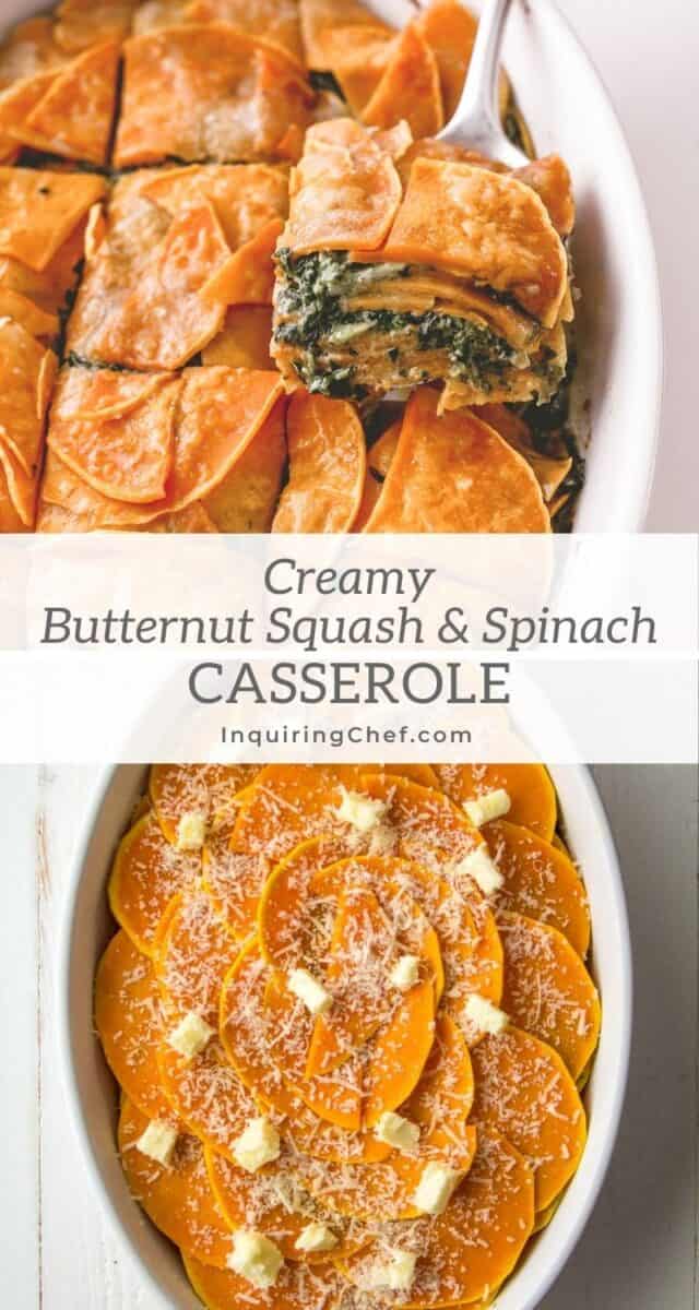 butternut and spinach casserole
