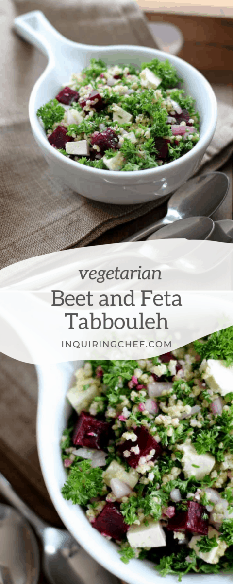 beet and feta tabbouleh
