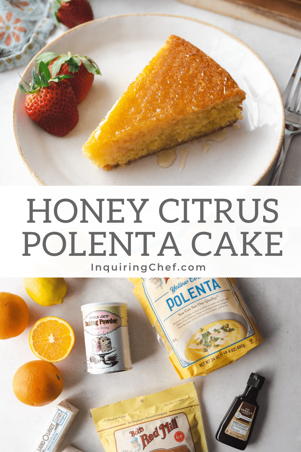 Honey Citrus Polenta Cake Recipe