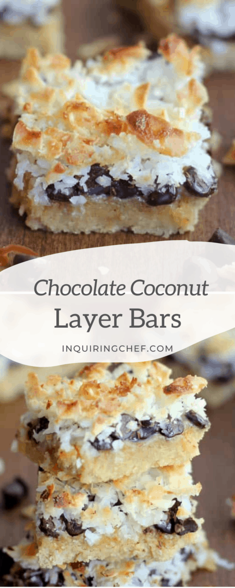 chocolate coconut layer bars