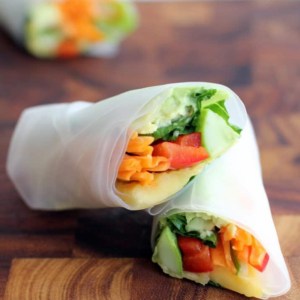 Vietnamese Summer Rolls with Hoisin Peanut Dipping Sauce