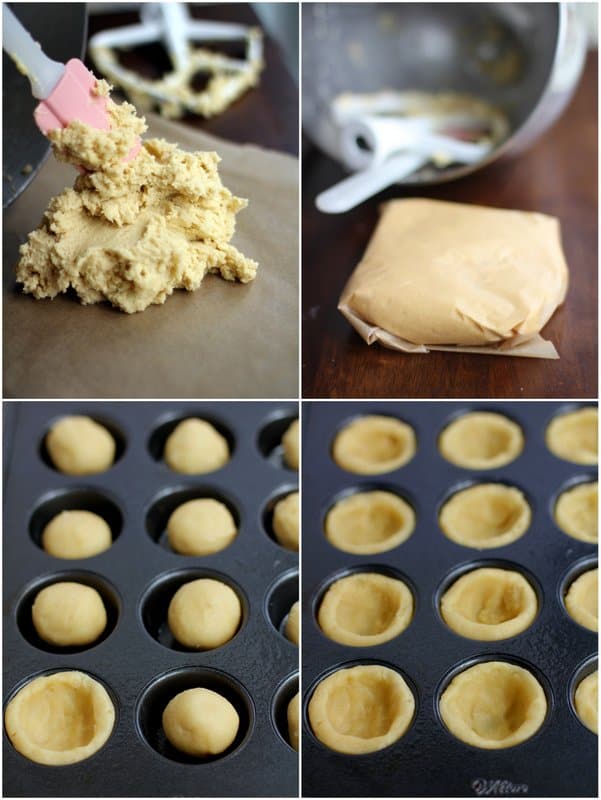 making sugar cookie tart shells