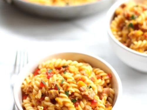 Stovetop Mac And Cheese With Squash And Chorizo Inquiring Chef