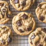 cookies on a wire cooling rack