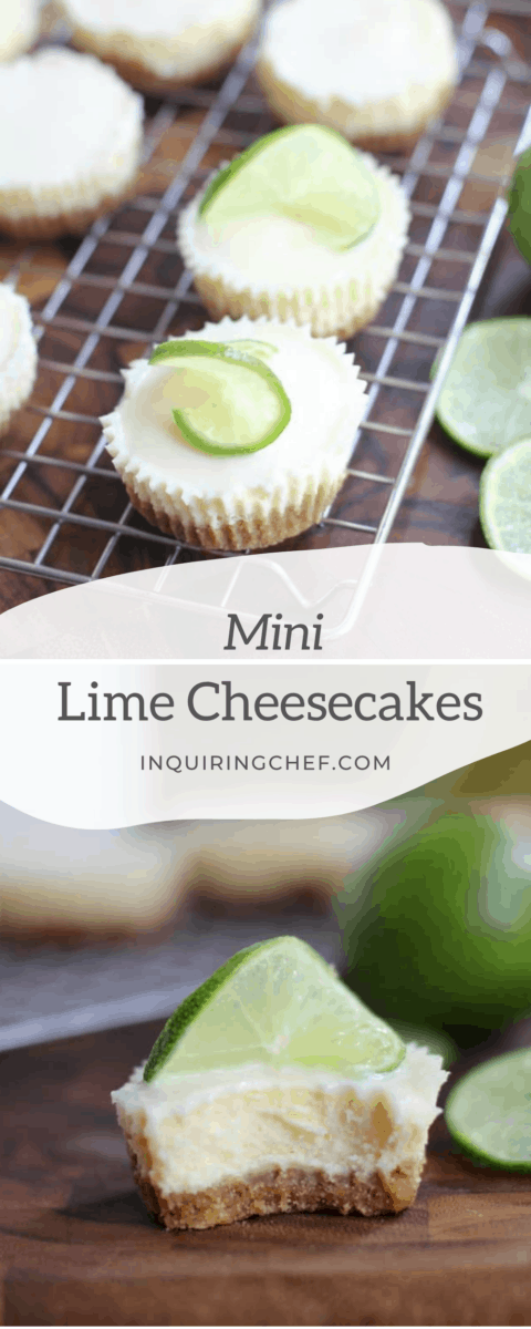 mini lime cheesecakes