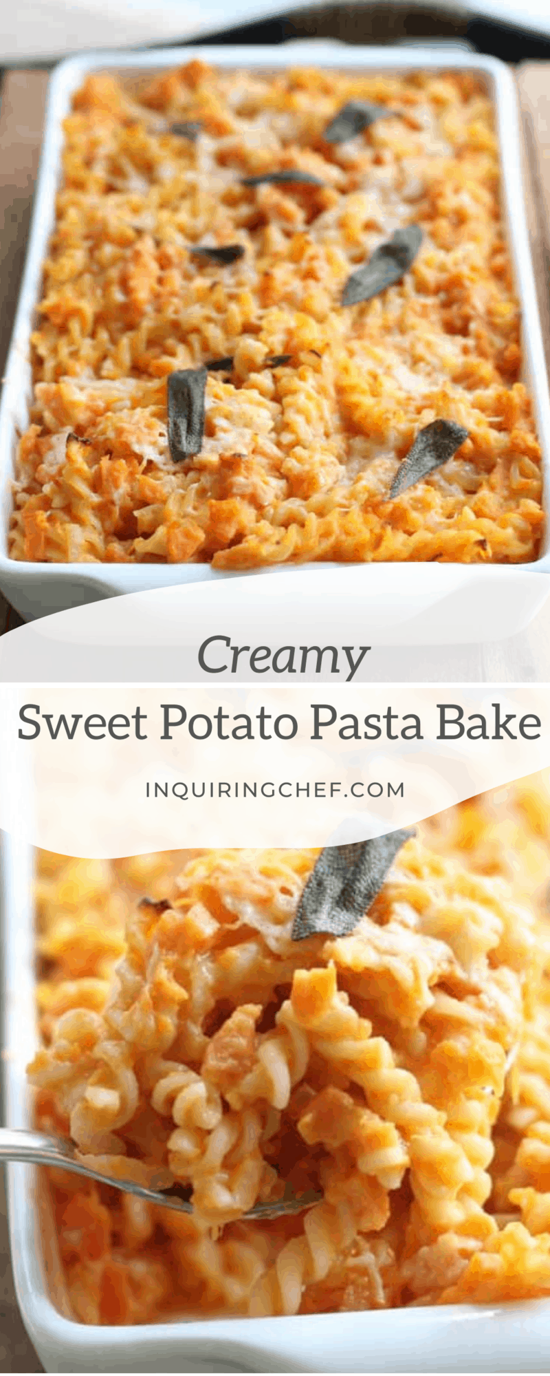 Creamy Sweet Potato Pasta Bake