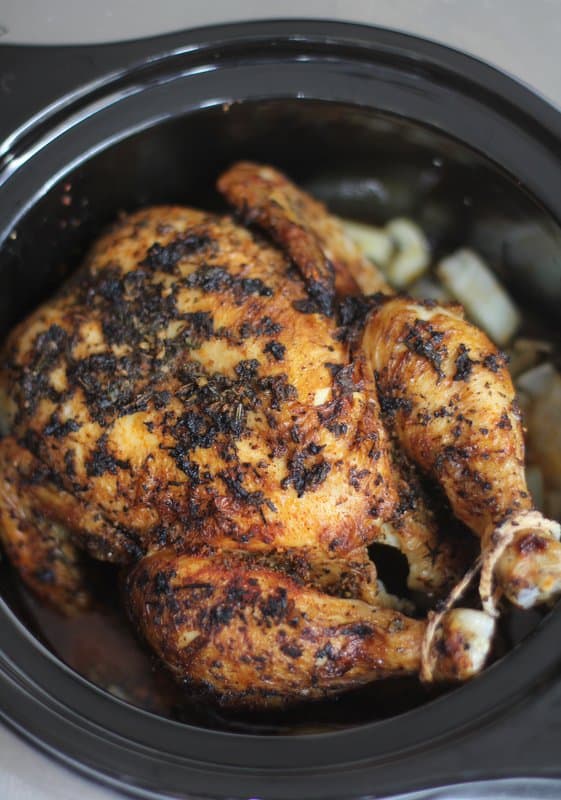 whole chicken in the crock pot