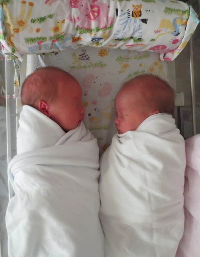 Molly and Clara newborn