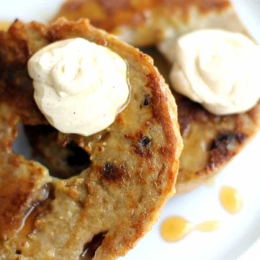 Bagel French Toast with Whipped Cream Cheese