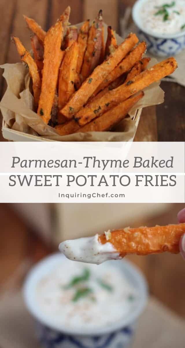 Parmesan-Thyme Baked Sweet Potato Fries