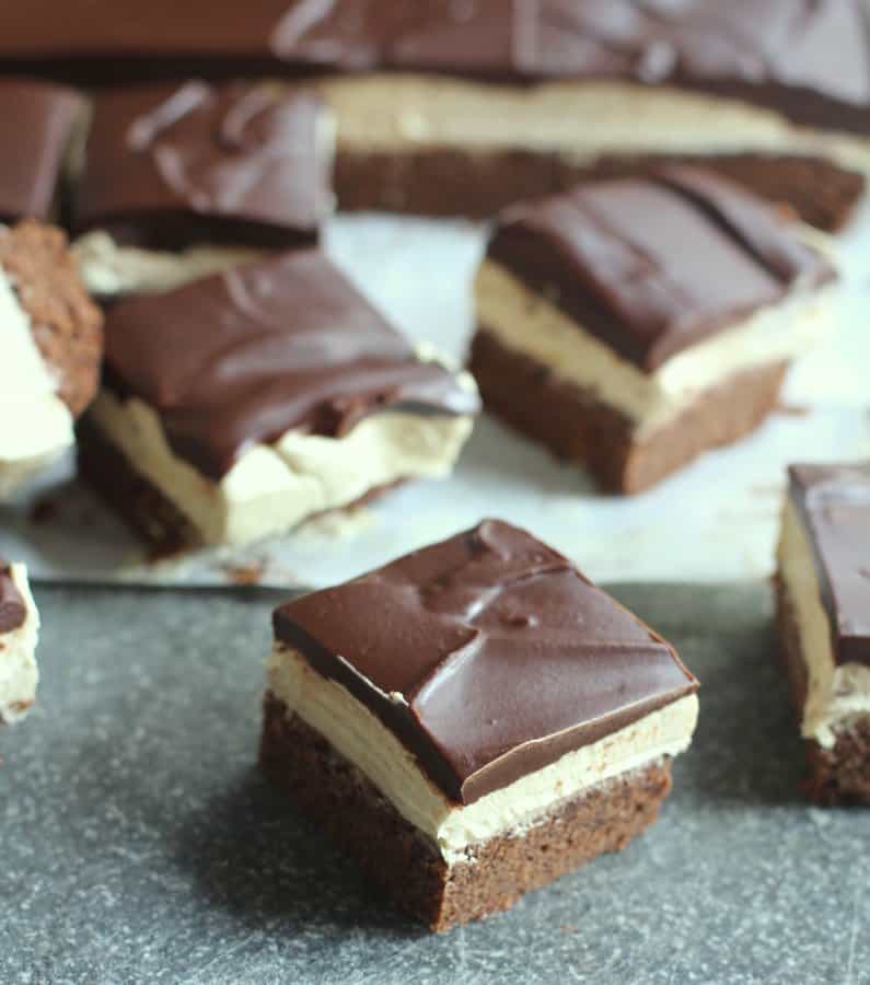  Brownies on a grey counter