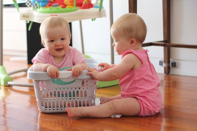 Molly and Clara_Laundry Basket_One Year