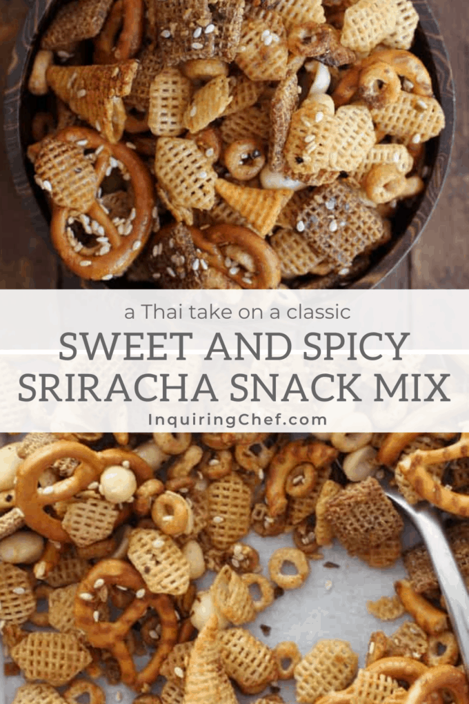 sweet and spicy sriracha snack mix