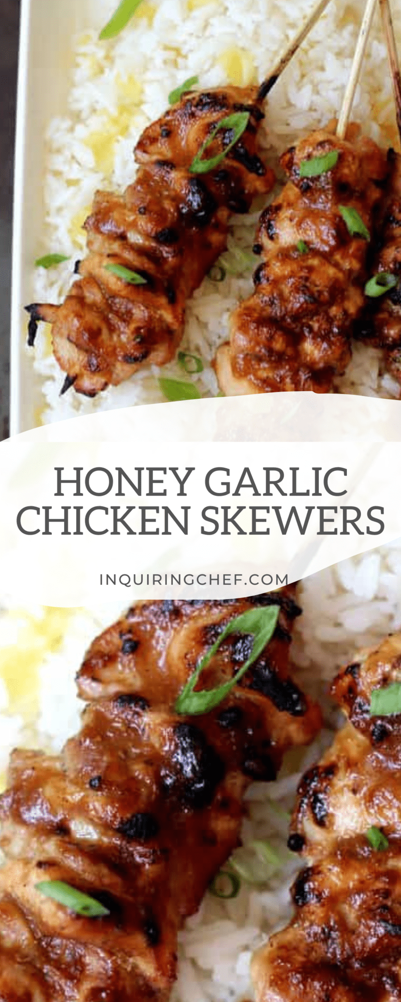 honey garlic chicken skewers