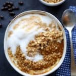 oatmeal in a white bowl