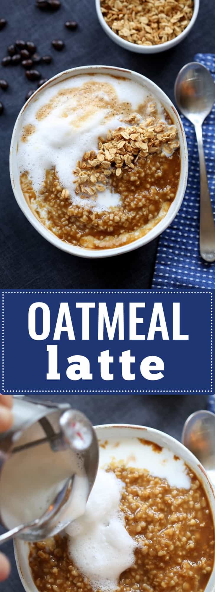 Oatmeal Latte- warm steel cut oats, frothy milk, hot coffee and brown sugar- delicious!