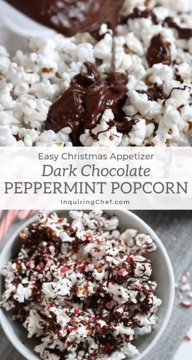 Dark Chocolate Peppermint Popcorn
