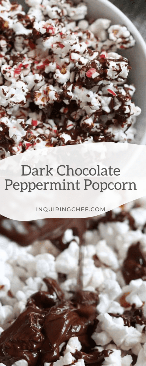 dark chocolate peppermint popcorn