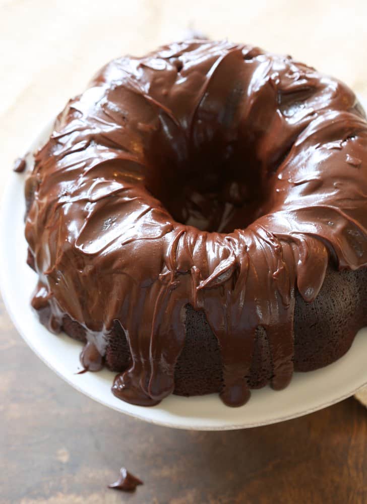 Made a dark chocolate bundt cake, intensely chocolatey, super moist. Wanted  to use my fancy new Bundt pan for something. : r/Baking