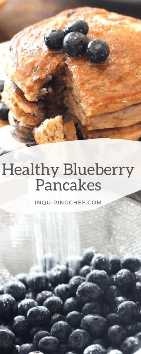 healthy blueberry pancakes