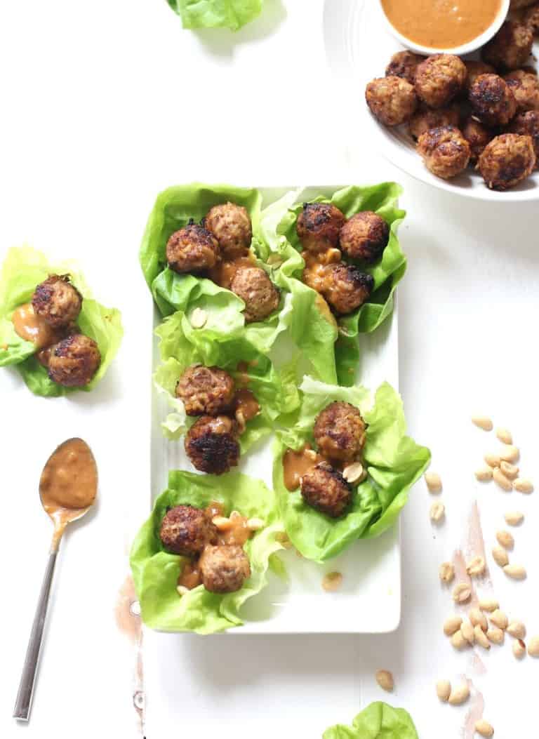 ThaiStyle Meatballs with Pork and Rice
