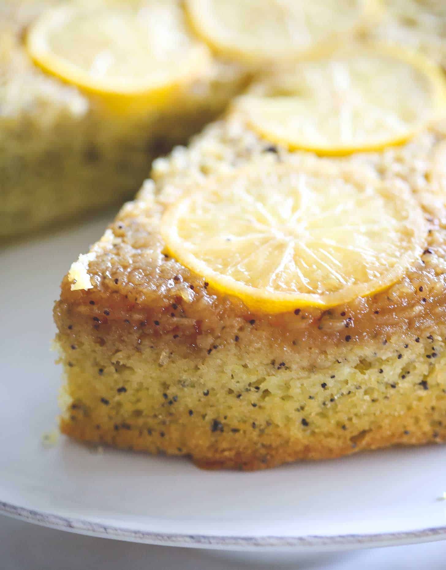 close up of lemon cake