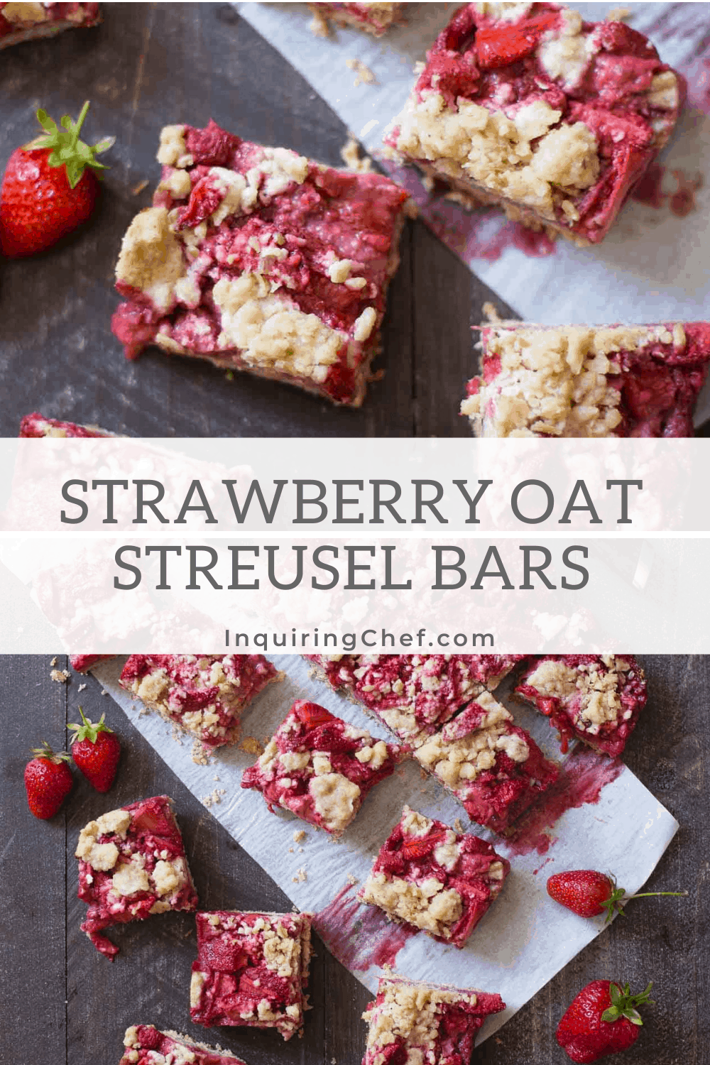 strawberry oat streusel bars