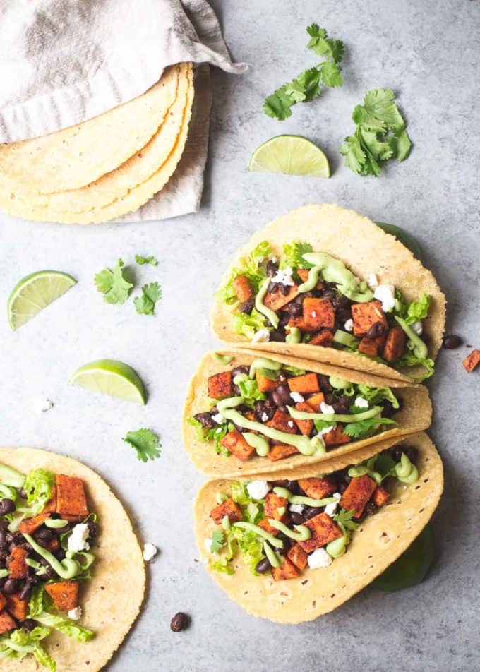 Sweet Potato Tacos with Goat Cheese
