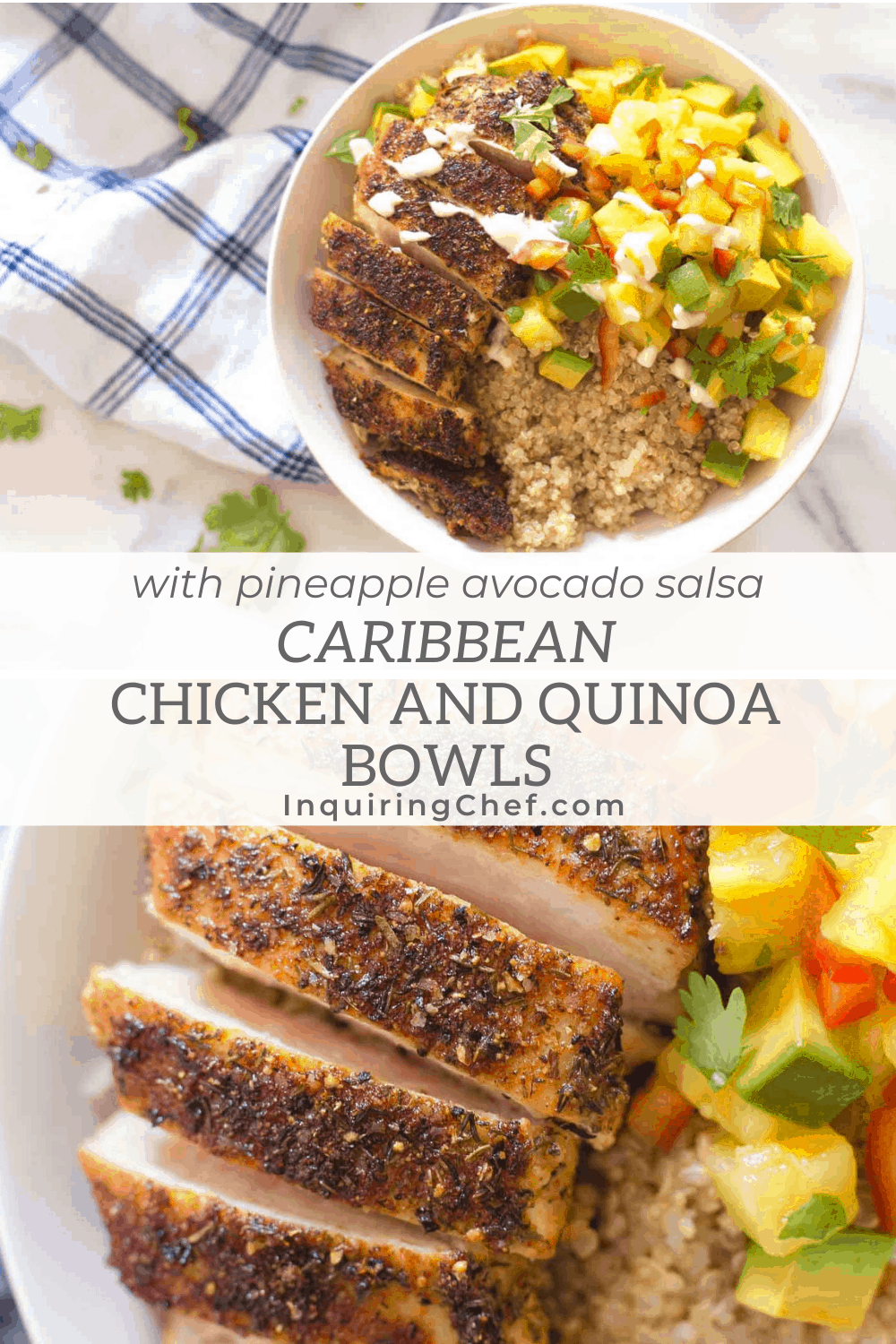 chicken and quinoa bowls