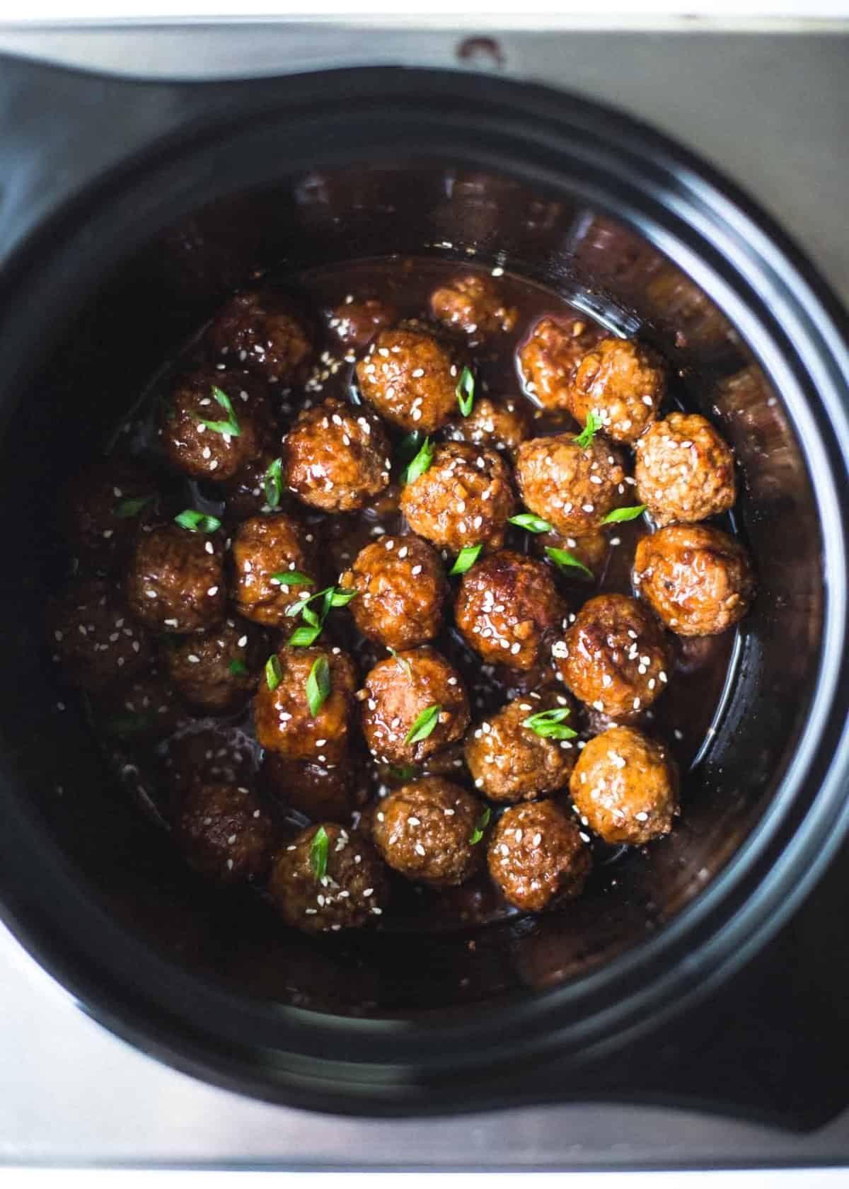 Slow-Cooker Hoisin Turkey Meatballs