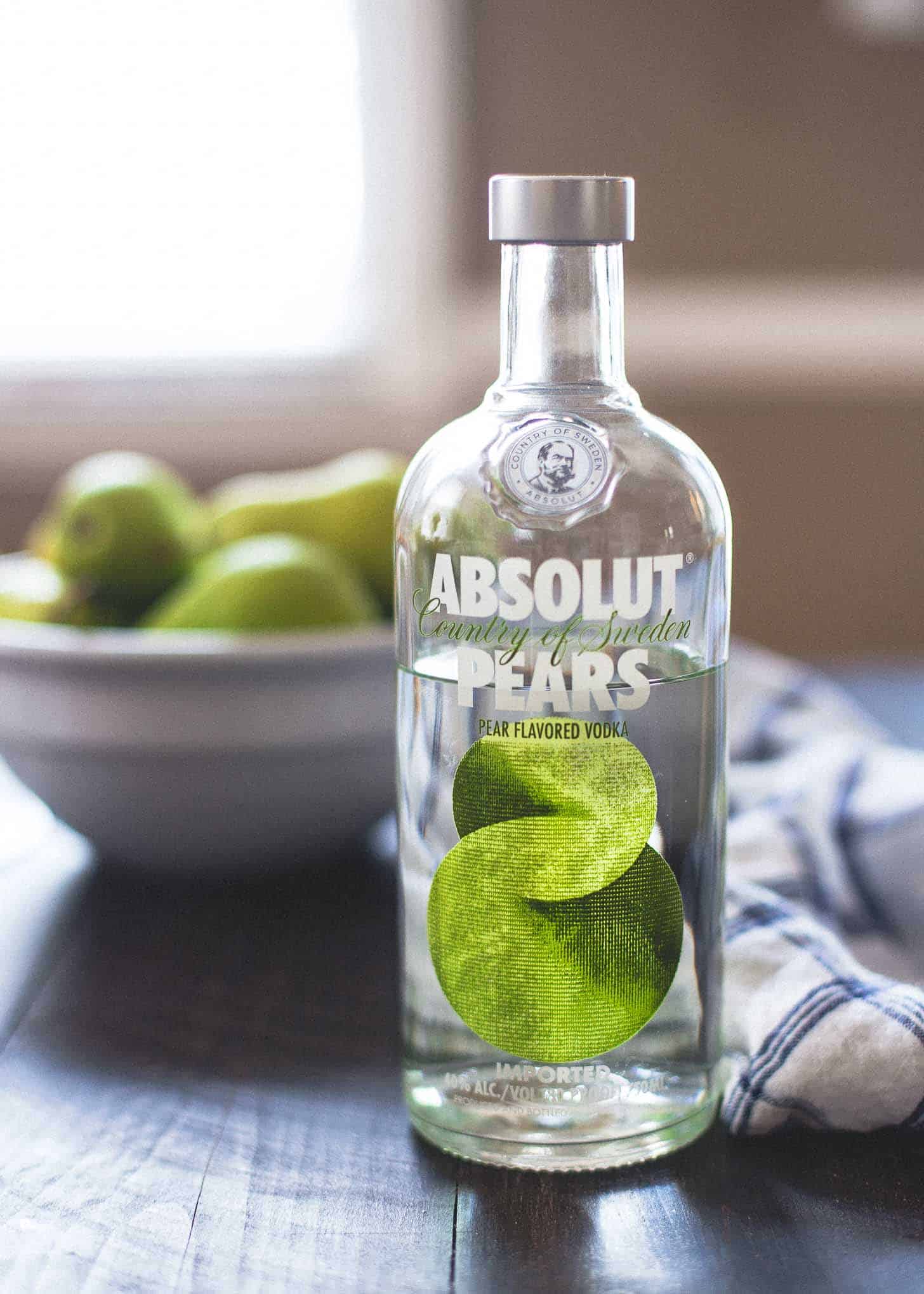 a bottle of vodka on a table