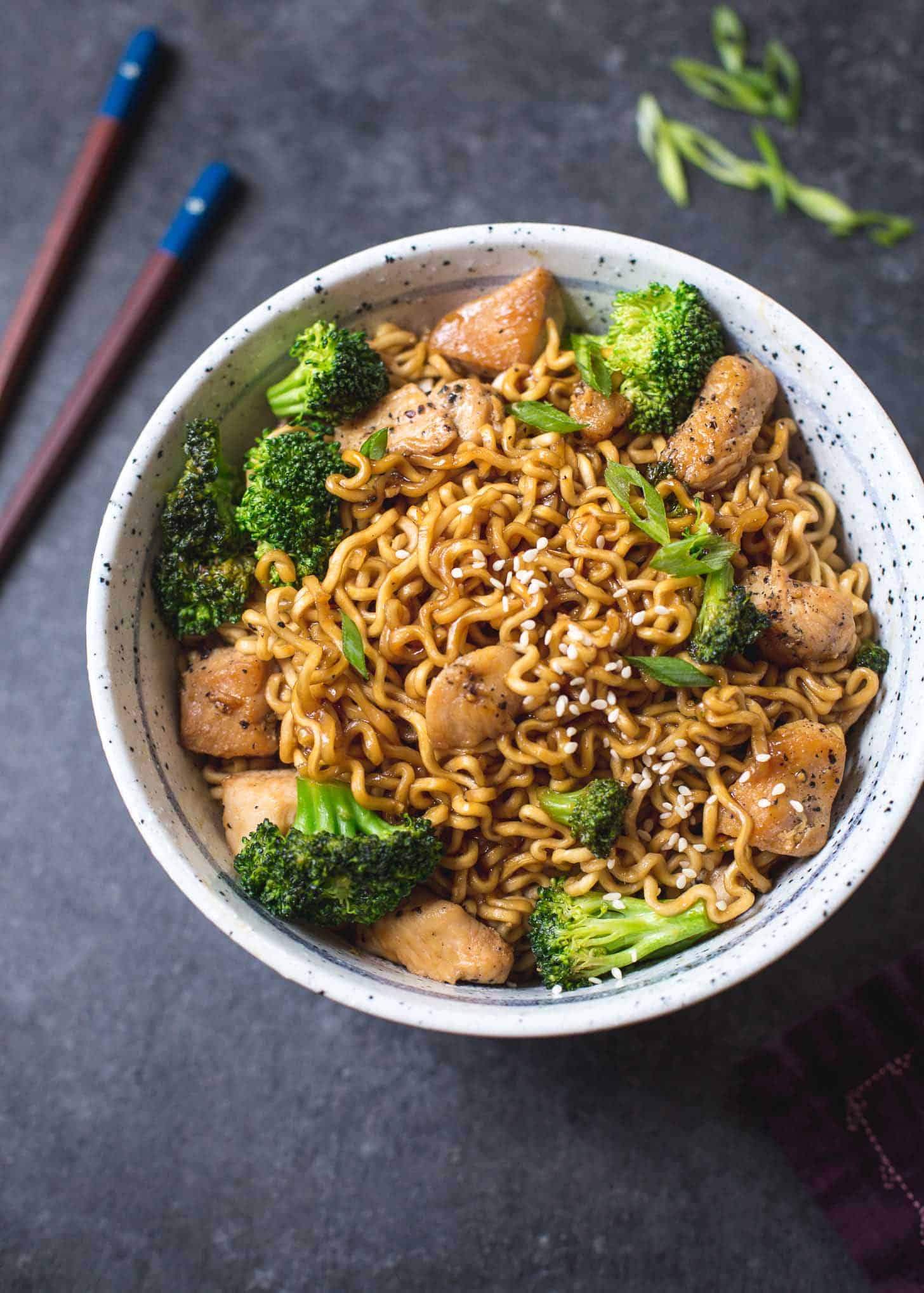 Chicken Ramen in a white bowl