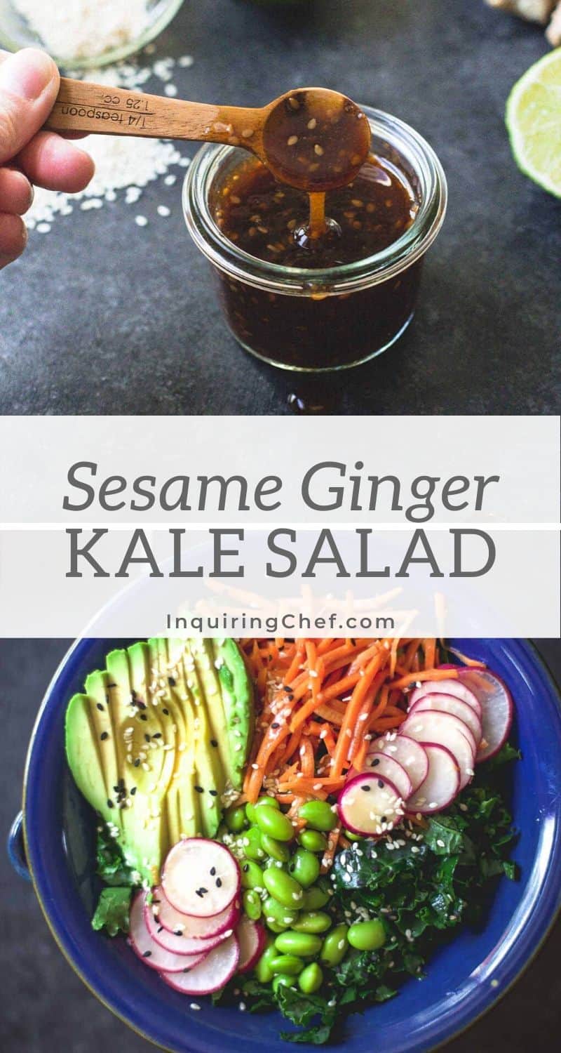 sesame ginger kale salad