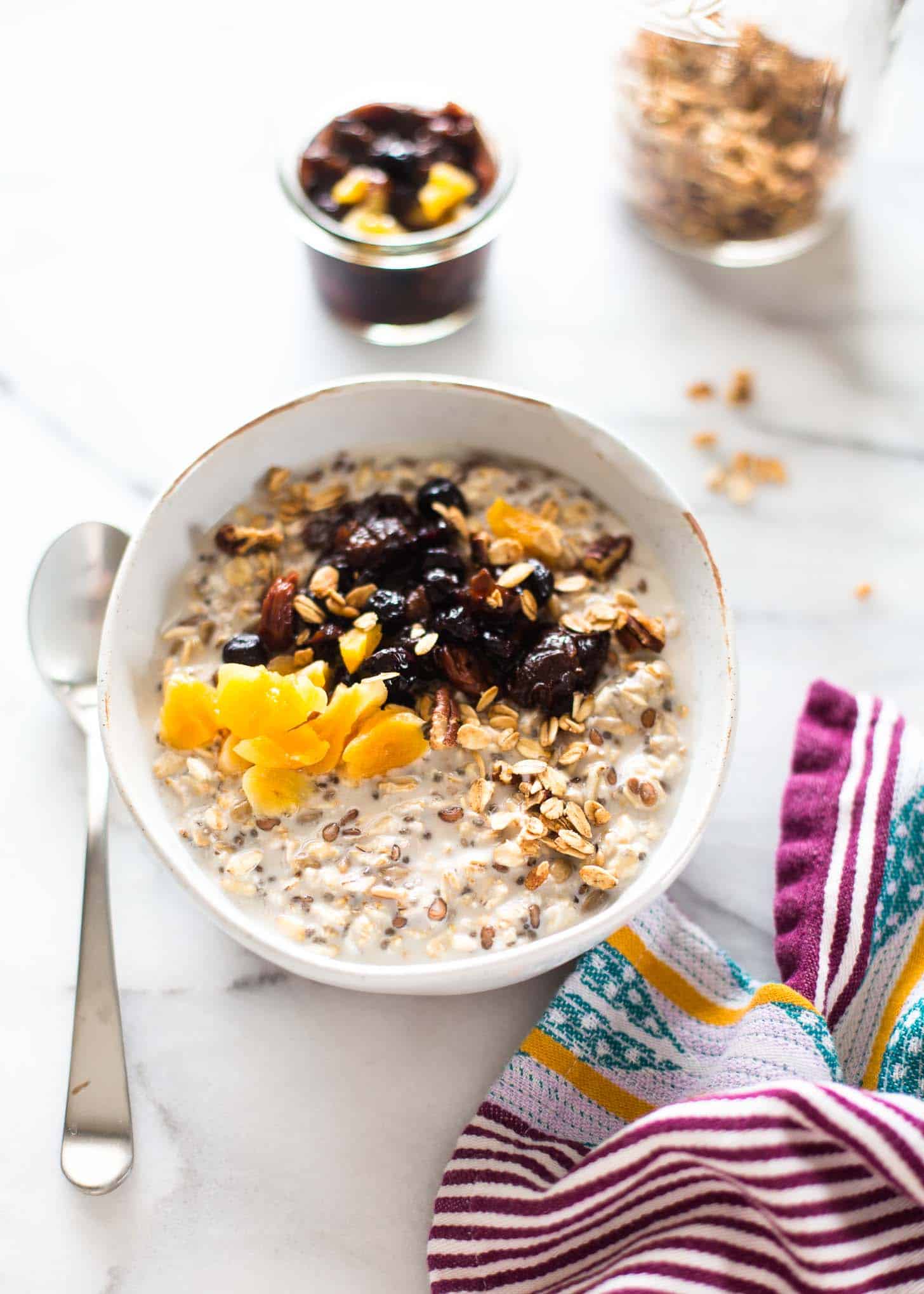 Overnight Oats with Flax and Chia Seeds | Inquiring Chef