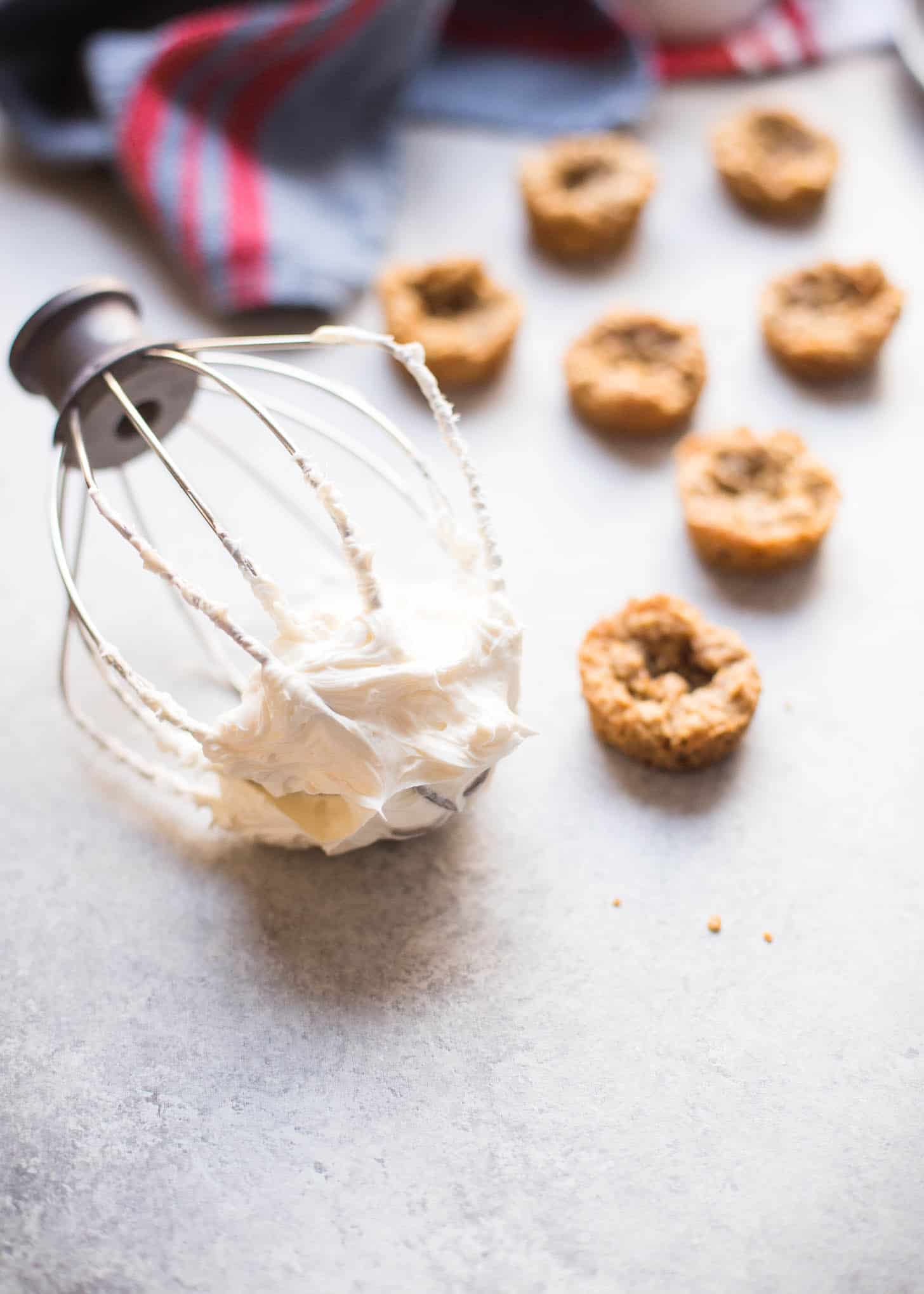 whipped cream on a whisk