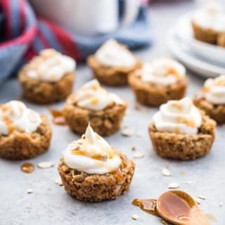 Brown Sugar Oatmeal Cookie Cups on a table