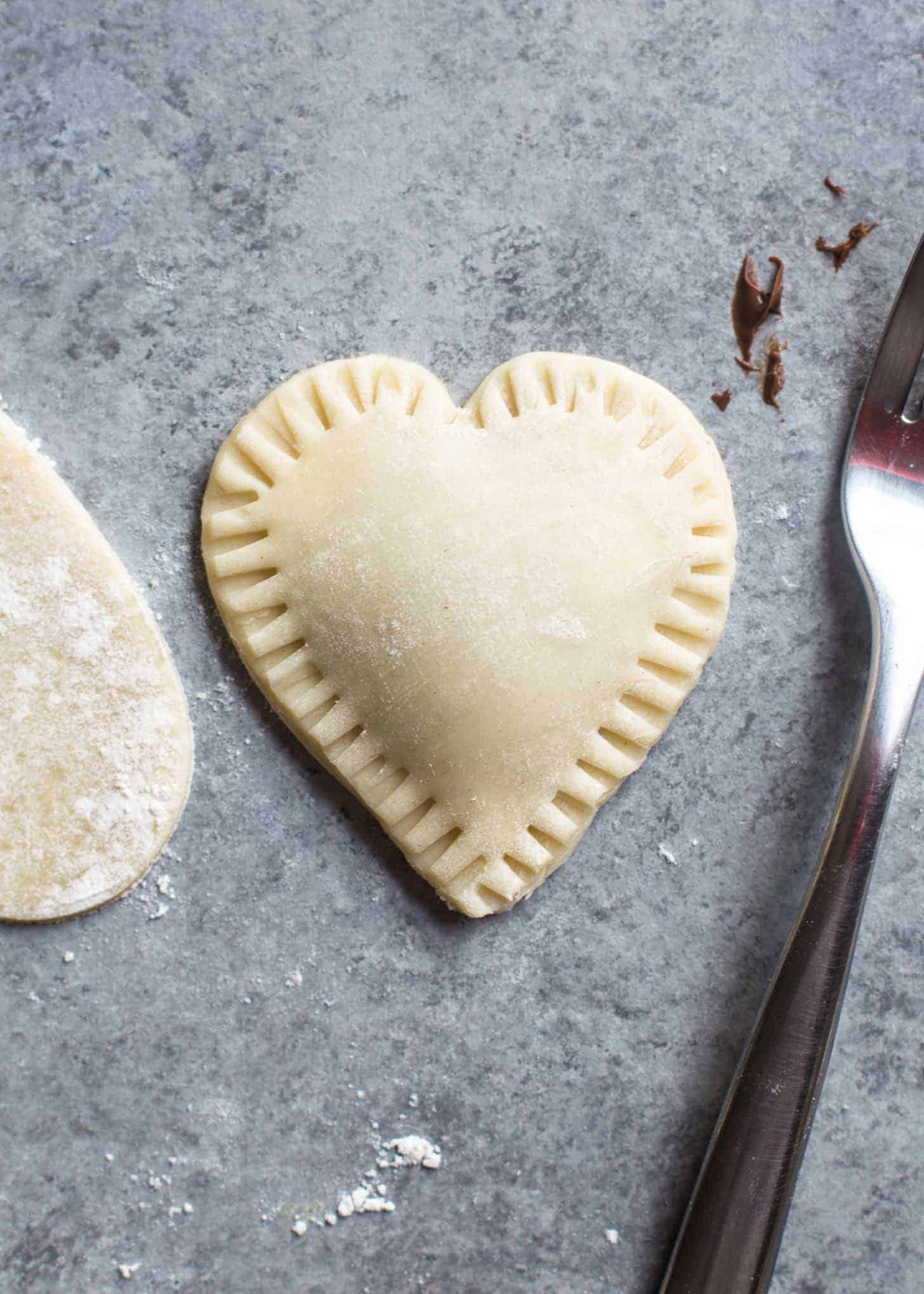 uncooked Strawberry Nutella Hand Pies