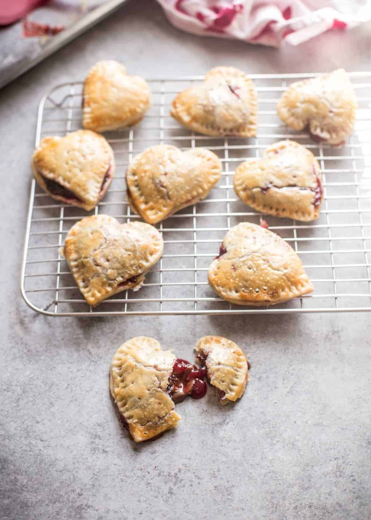 hand pies on a cooling rack
