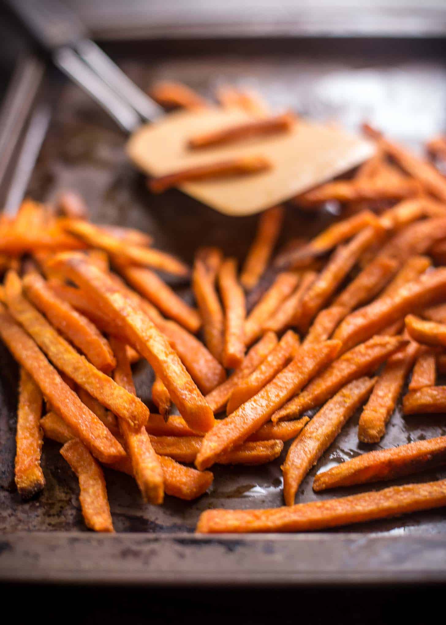 Sweet Potato Fries on a sheet pan