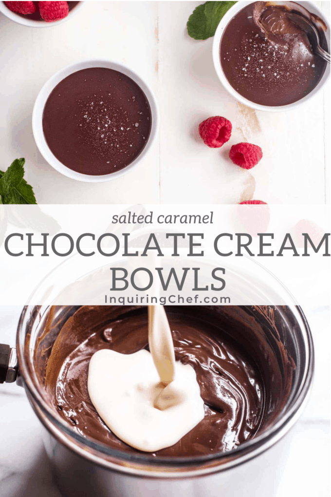 salted caramel chocolate cream bowls