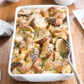 Breakfast Bake in a white baking dish