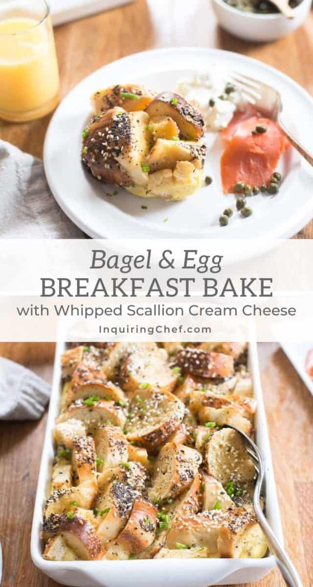 bagel and egg breakfast bake
