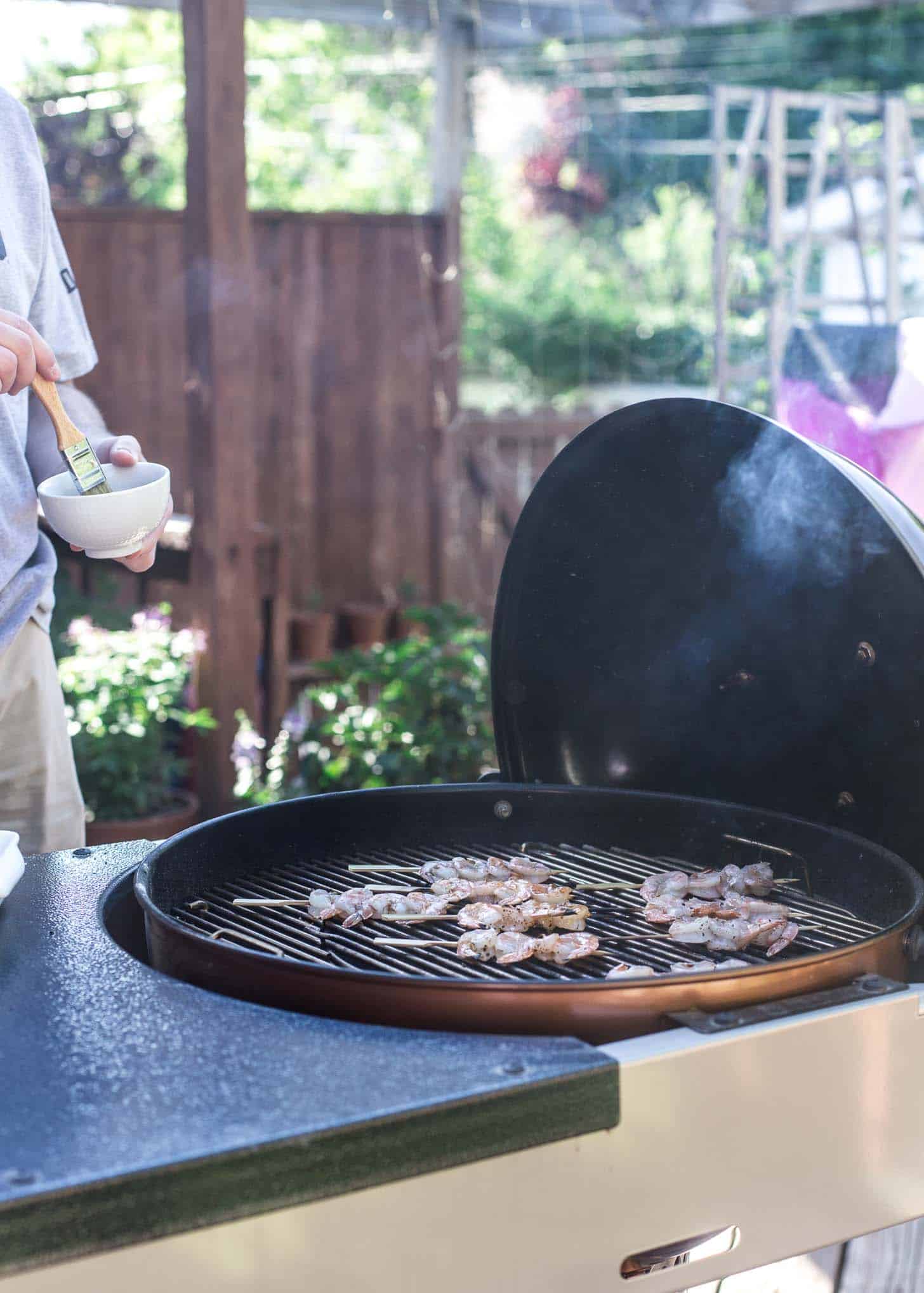 Grilling Shrimp Skewers